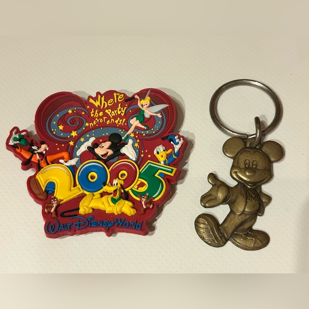 2005 Disney Mickey Keychain & Disney Magnet